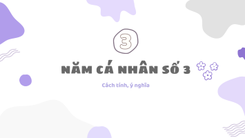 Ý nghĩa của năm cá nhân số 3